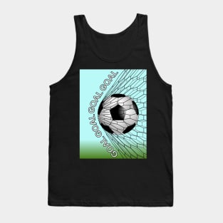 Soccer Ball In Goal Net Tank Top